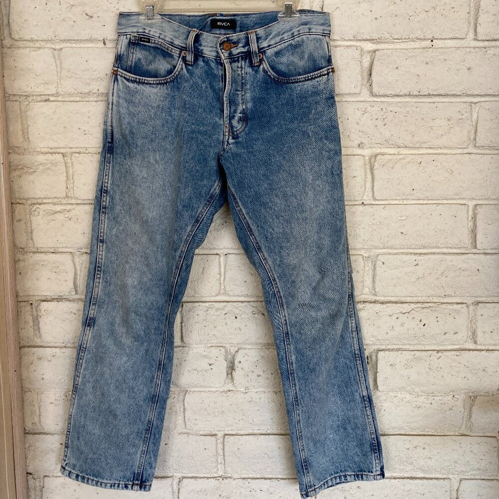 RVCA New Dawn Fit Blue Denim Jeans 100% Cotton (Size 30)